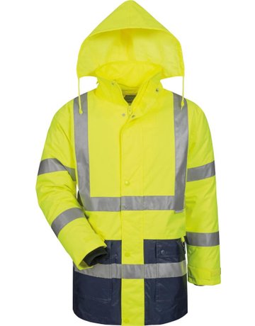 Warnparka, Gr. XXL gelb/blau