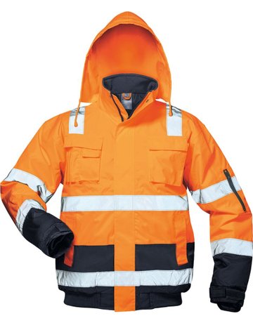 Warnpilotenjacke Jonas, Gr. 3XL, orange/blau