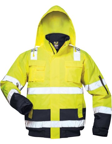 Warnpilotenjacke Axel, Gr. 3XL, gelb/blau