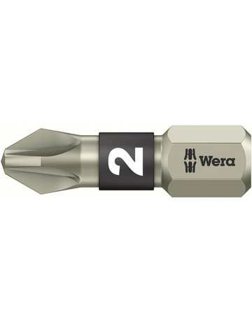 Bit 1/4" DIN3126 C6,3 PZ2 x 25 mm rostf. - Wera