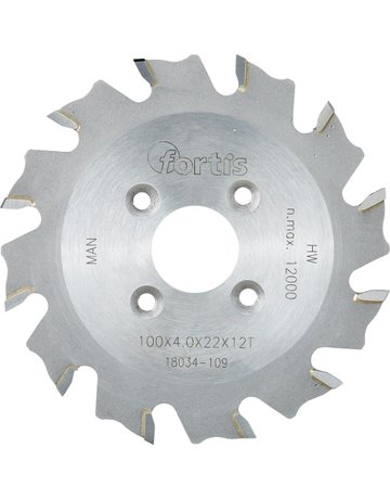 HW-Lamellen-Nutfräser 100x4,0x22 Z12W FORTIS