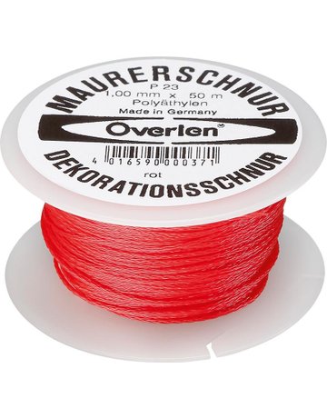 Maurerschnur Polyethylen 1mmx50m rot OVERMANN