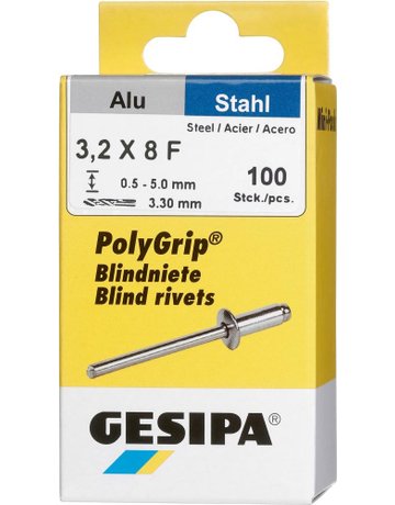 Mini-Pack PolyGrip Alu/Stahl 3,2 x 8 Gesipa