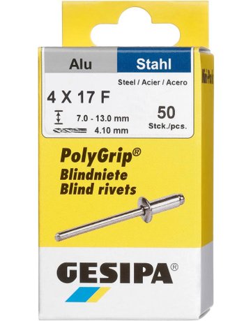 Mini-Pack PolyGrip Alu/Stahl 4 x 17 Gesipa