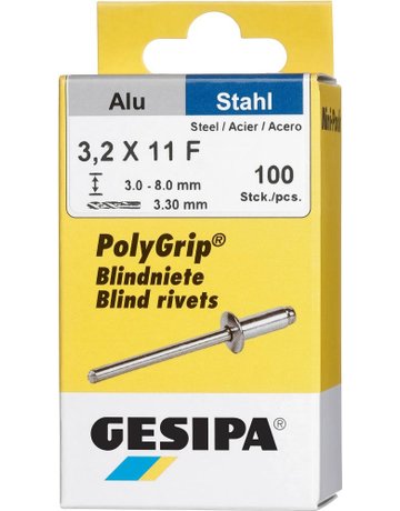 Mini-Pack PolyGrip Alu/Stahl 3,2 x 11 Gesipa