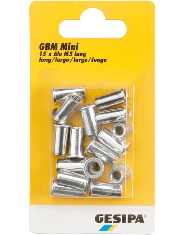 Blindnietmuttern Alu im Mini-Pack M5 mittel GESIPA