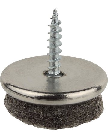 Möbelgleiter Filz grau D 24 mm mit Schraube
