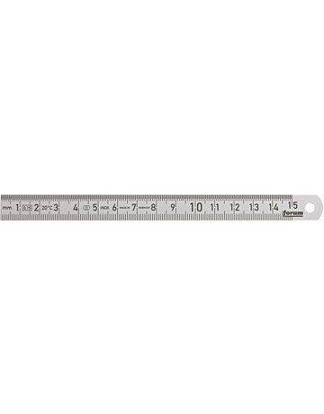 Biegsamer Stahlmaßstab 150x13mm rostfrei FORUM