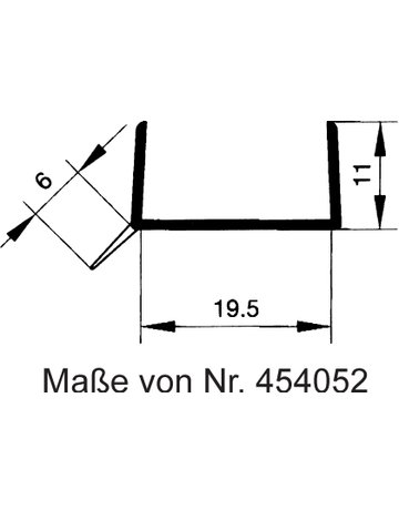 Sockelprofil für 19mm Sockel transparent Länge 5000 mm