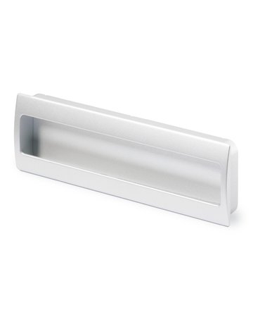 MB-Muschelgriff,eck., B 54 x L 116mm Misnia 115181,z.Einlass.,aluminiumoptik - Hettich