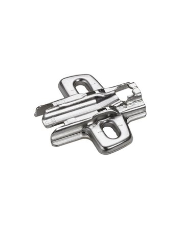 Kreuzmontageplatte mit Langloch-Höhenverstellung, vernickelt, Lochreihe 37 x 32 mm, zum Anschrauben, Distanz 0.0 mm - Hettich