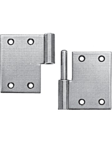 Laden-Scharnier (24/2 S) gelb-verzinkt/R 70 mm gerade Nr. 410 - Pfeifer