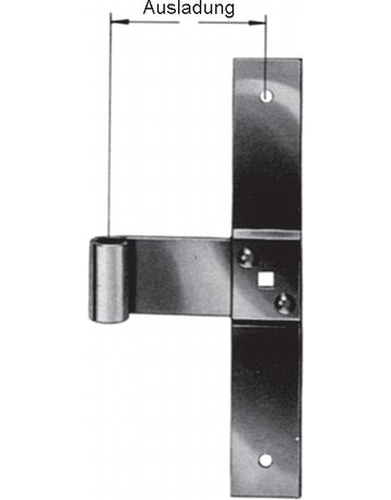 Ladenmittelband gelb verzinkt 160 mm Nr. 53 - Pfeifer