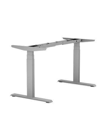 Tischgestell 3D Plus mit Mem. Einh. 640-1290mm, Ral 9006, Weißaluminium - Topform