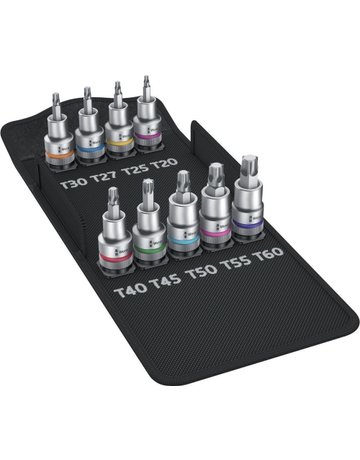 Schraubendrehereinsatz- Satz mit Haltefunktion 1/2" T20-60 9-teilig Wera