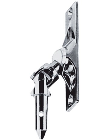 Gelenklager 85 x 23 mm, 90 Grad für Vierkantstab, vernickelt