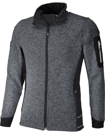 Strick-Fleece-Jacke CHRISTOPH, anthrazit- schwarz, Gr. 2XL