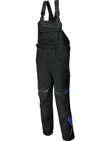 Latzhose PULSSCHLAG Gr. 48, schw./kbl.blau