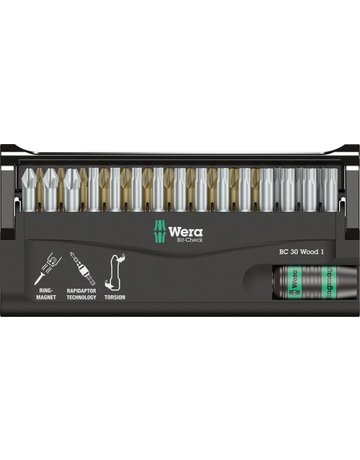 Bit-Satz Bit-Check 30 Wood 1 - Wera