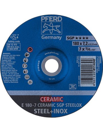 Schruppscheibe gekröpft CO24QSG 125x7,2mm PFERD