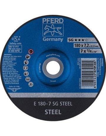 Schruppscheibe gekröpft A24RSG 178x7mm PFERD