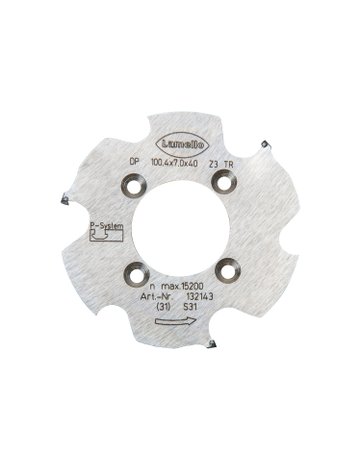 P-System Nutfräser CNC, DP Ø100.4x7xØ40 mm, Z3, NL 4xØ5.5xØ52 mm - Lamello