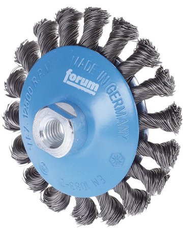 Kegelbürste Stahldraht M14 115x0,50mm gezopft FORUM
