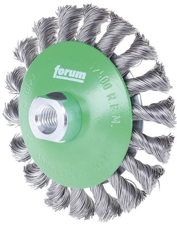 Kegelbürste rostfrei M14 115x0,35mm gezopft FORUM