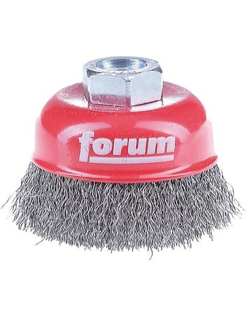 Topfbürste Stahldraht M14 125 x0,3 mm gewellt FORUM