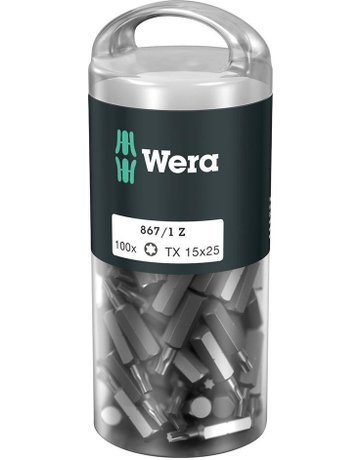 Bit 1/4" DIN3126 E6,3 T15 x 25 mm 100er Pack - Wera