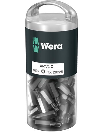 Bit 1/4" DIN3126 E6,3 T20 x 25 mm 100er Pack - Wera