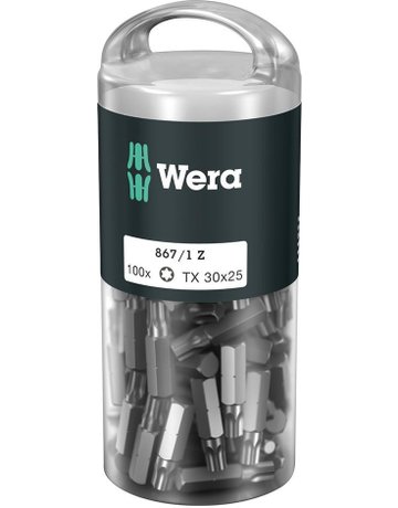 Bit 1/4" DIN3126 E6,3 T30 x 25 mm 100er Pack - Wera