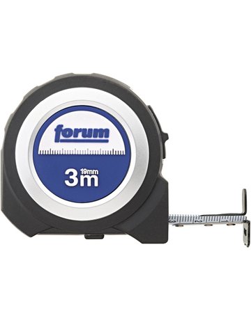 Taschenbandmaß Stahlband 3m x 19mm FORUM