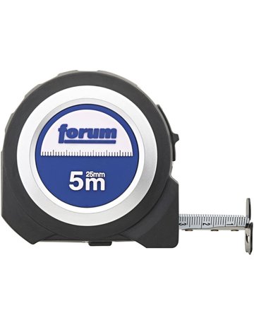 Taschenbandmaß Stahlband 5m x 25mm FORUM