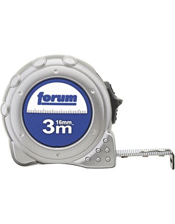 Taschenbandmaß Stahlband 3m x 16mm FORUM