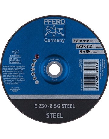 Schruppscheibe gekröpft A24RSG 230x8mm PFERD