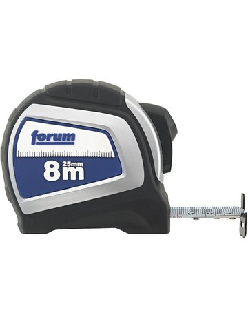 Taschenbandmaß Autolock 8mx25mm weiß FORUM