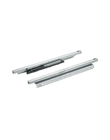 Schreibmaterialschale- Auszugsführung, Teilauszug, Quadro 12 Push to open 9186481, Stahl verzinkt - Hettich