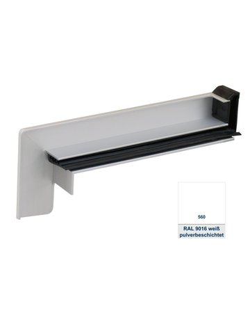 Bank Abschluss 260 mm RAL 9016 Sichtbeton RAG² K links