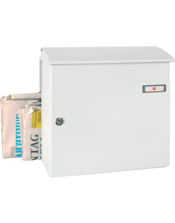 Briefkasten aufhängbar weiß lackiert 380 x 360 x 115 mm - Renz