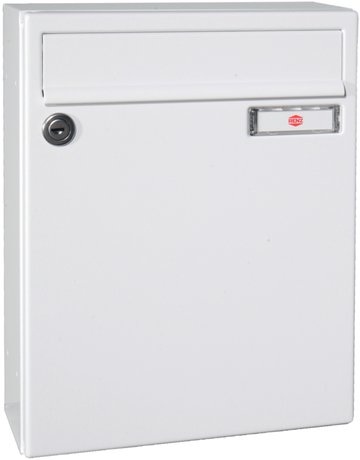 Briefkasten mit Einwurfkl. weiß lackiert 370 x 330 x 100 mm - Renz