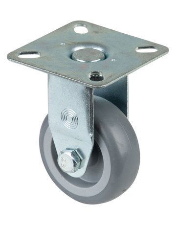 Bockrolle 50mm, A310 Platte, Gummirad, GL A310.A80.050 - BS ROLLEN