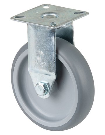 Bockrolle 100mm, A310 Platte, Gummirad, GL A310.A80.100 - BS ROLLEN