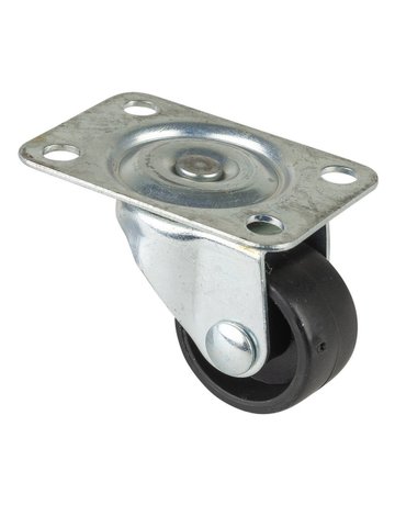 Lenkrolle 25mm 34x48mm Platte, GL, Kstrad schwarz F25.025