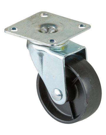 Lenkrolle 50mm 47x47mm Platte, GL, Kstrad schwarz F25.051 - BS ROLLEN