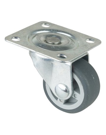 Lenkrolle 30mm 40x40mm Platte, GL, Gummirad F26.031 - BS ROLLEN