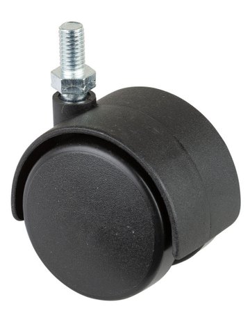 MB-Doppelr., ohne Feststeller, Rad Ø50mm F75, Kunststoff schwarz - BS ROLLEN