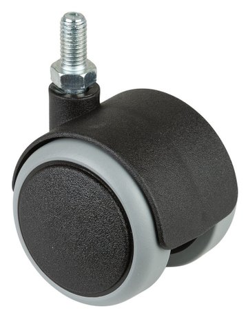 MB-Doppelr., ohne Feststeller, Rad Ø50mm F76, Kunststoff grau - BS ROLLEN
