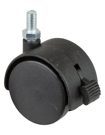 MB-Doppelrolle, mit Feststeller, Rad Ø50mm F85, Kunststoff schwarz - BS ROLLEN