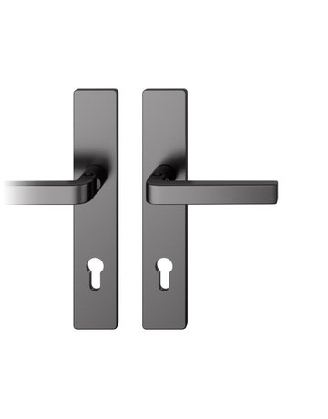 Drückergarnitur 12 1004 LS eck,PZ92/8,schwarz,TS 39-58 - FSB